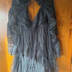 NWT Zimmermann Tulle Ruched black Mini Dress size 3/ US 8-10 Never worn!